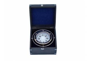 Chrome Gimbal Compass In The Gift Box
