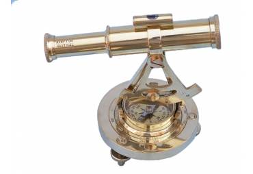 Solid Brass Alidade Compass 7"