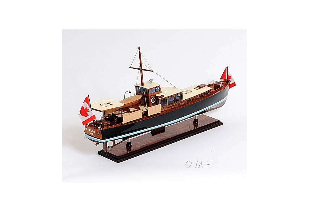Yacht Dolphin Hand-Built Wooden Boat Model