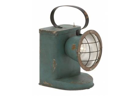 Antiqued  Metal LED Spot Lantern