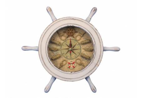 Rustic Ship Wheel Clock