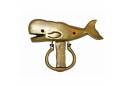 Handcrafted Solid Brass Whale Door Knocker