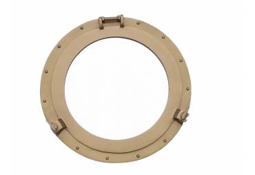 Solid Brass Functional Decorative Ship Porthole Mirror 24"
