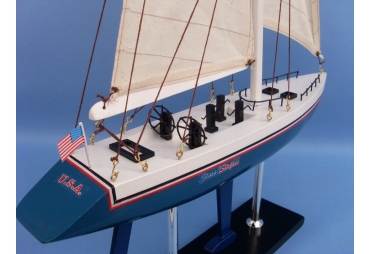 Stars and Stripes Sailboat Model Made from Wood