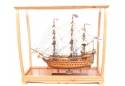 Wooden Display Case Tall Ship, Yacht Model 36"