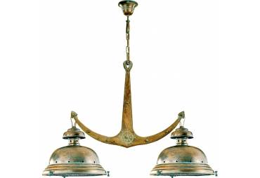 2 Light One Tier Anchor Chandelier from the Leme Collection