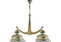 2 Light One Tier Brass Anchor Chandelier from the Leme Collection