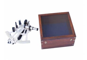 Sextant With Micrometer in Rosewood Box 11"