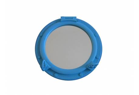 Decorative Light Blue Porthole Mirror 20"