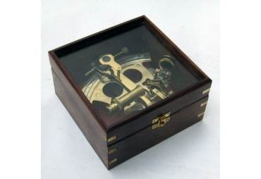 German Sextant In Wooden Box