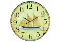 Wooden Vintage Schooner Clock 23"