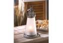 Metal Lighthouse Candle Holder Lamp Frosted Glass