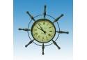 Metal Ship Wheel Clock 39"