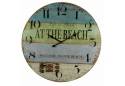 At The Beach Wooden Wall Clock 23"