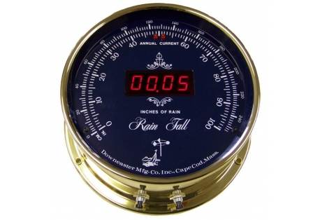 Rainfall Indicator Blue Dial in Solid Brass Case USA made 