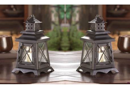Candle Lantern Wedding Centerpiece Table Decor Set of 2