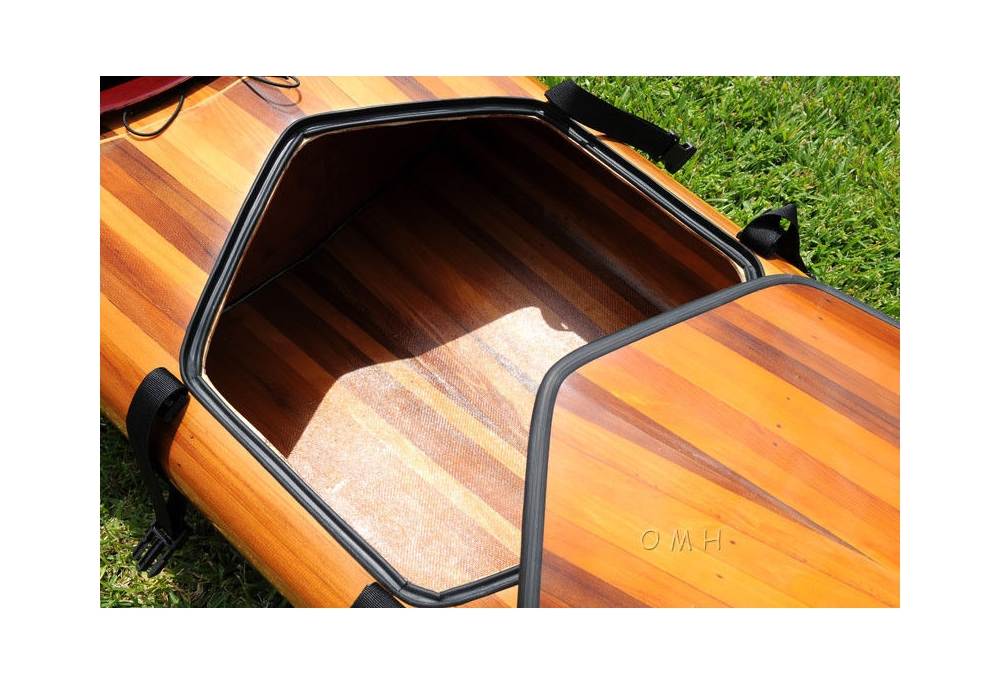 18 feet hudson kayak hand made from cedar wood strip