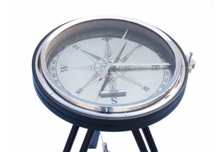 Decorative Chrome Adjustable Legs Compass Table 