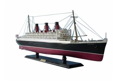 Cruising Ship Model Queen Mary with Lights Model Wooden Replica 