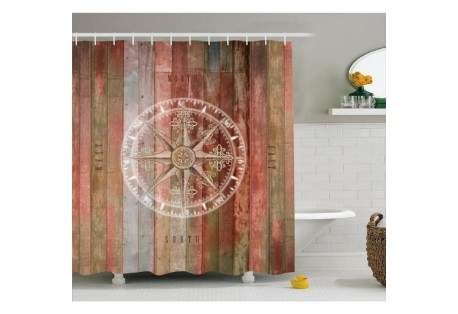 Compass Rose Nautical Shower Curtain Rose of the Winds