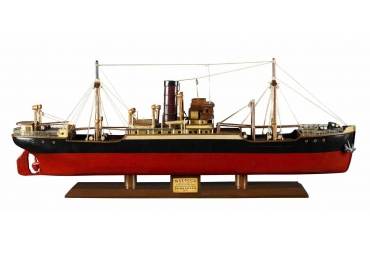 1897 Malacca Tramp Steamer Wooden Cargo Ship Model