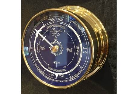 Solid Brass Nautical Tide Clock 6"