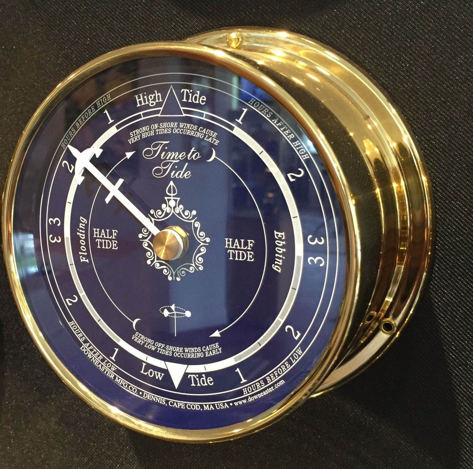 Solid Brass Tide clock or Barometer Boat Marine water related Christmas Present 