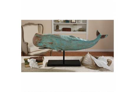 Whale Statue Nautical Decor