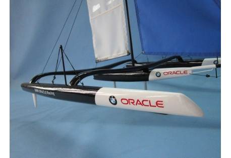 BMW Oracle Model Wooden Sailboat Decoration 32"