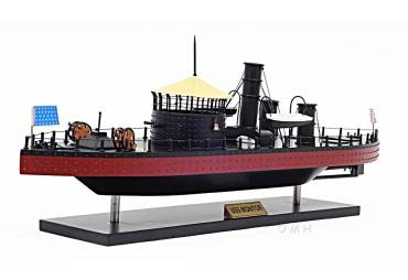 Historic U.S.S. Monitor Ironclad Warship Wooden Model