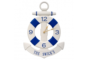 Personalized Anchor Clock Nautical Wall Decor