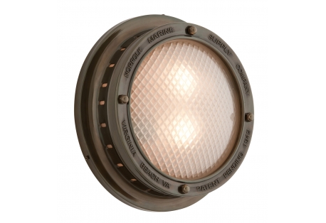 Solid Brass Outdoor Porthole Wall Light