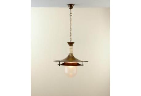 One Light Hanging Pendant from the Cordas Collection