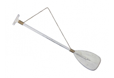 Rustic Wooden White Paddle Oar