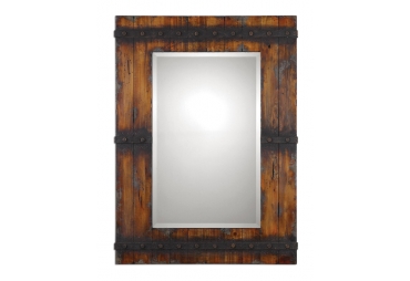 Antiqued Distressed Wall Mirror
