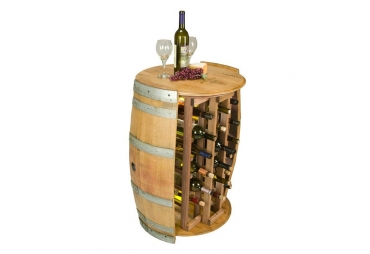 Handmade 28 Bottle Round Wine Rack