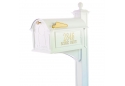 Balmoral White Mailbox Side Plaques, Post Package