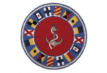 Nautical Signal Flags Hook Area Rug