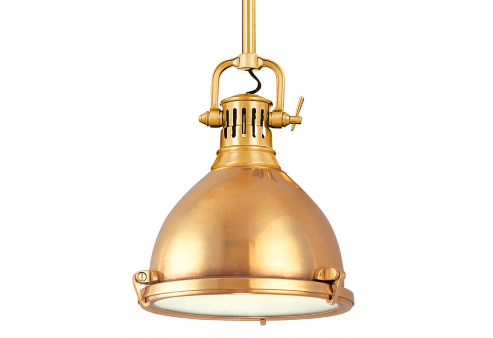 Pelham 1 Light 11 inch Aged Brass Pendant Ceiling Light