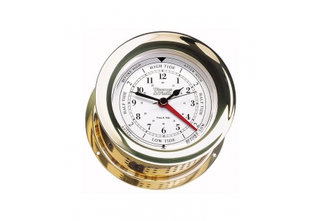 Solid forged brass casing time and tide clock 