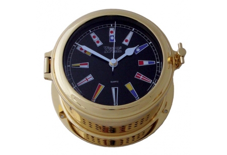 Martinique Quartz Clock Black Flag Dial