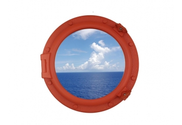 Orange Porthole Window 15"