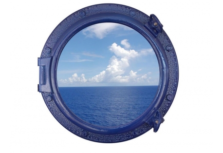 Navy Blue Porthole Window 20"