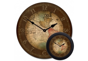 17th C. Old World Map Clock