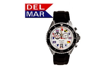 Men's 200M Swiss Exclusive White Nautical Dial Del Mar Analog Tide Watch