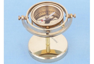 Brass Northstar Compass on Stand 4"