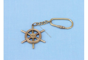 Small Ship Wheel Key Chain