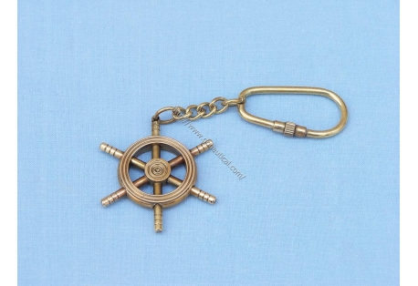 Small Ship Wheel Key Chain