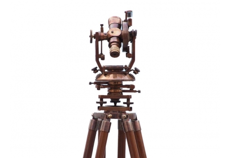 Floor Standing Antique Brass Theodolite 62"