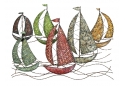 Sail Boats Wall Decor 33"x24"